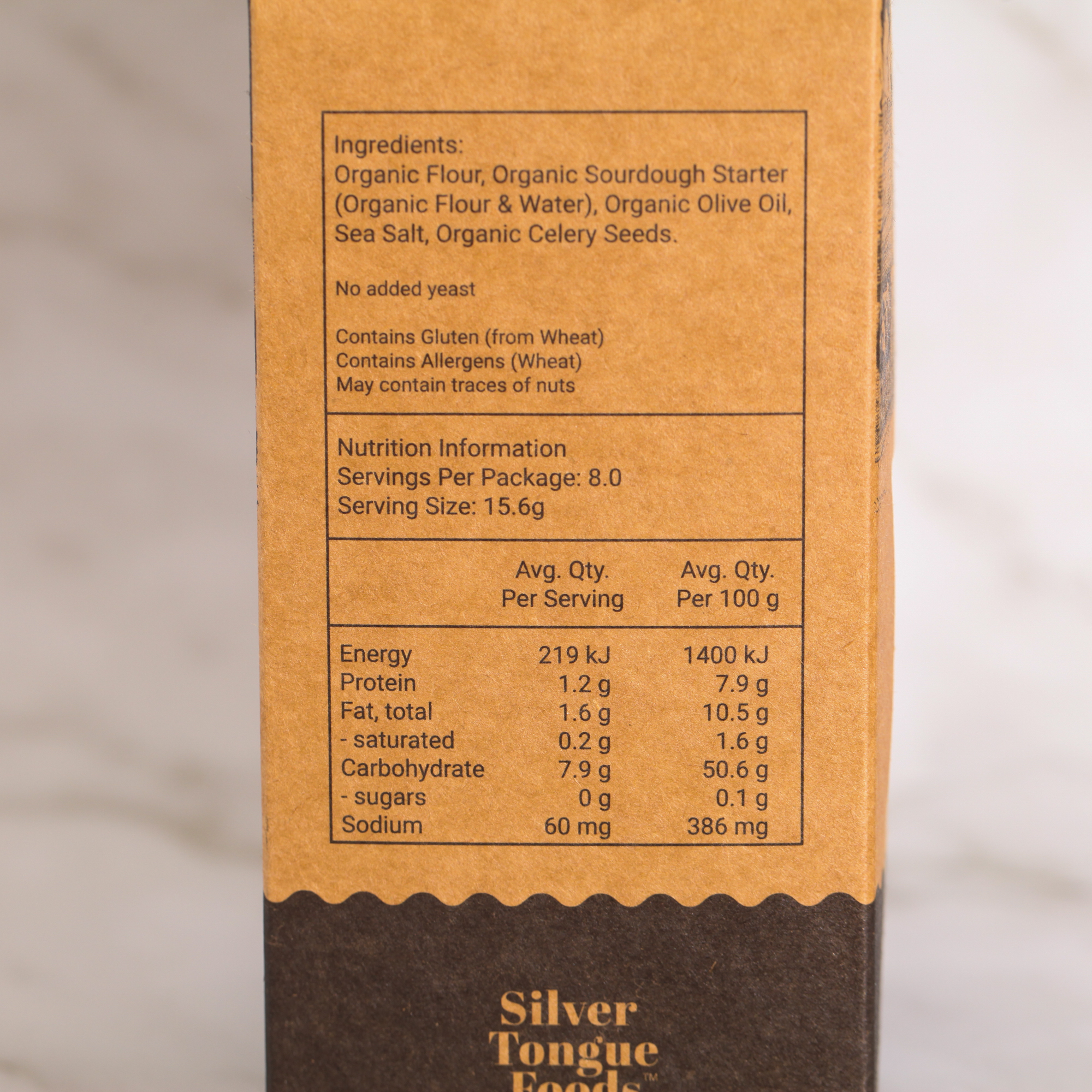 Celery Salt Sourdough Cracker - Silver Tongue